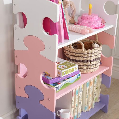 키드크래프트 KidKraft Puzzle Bookcase, Pastel