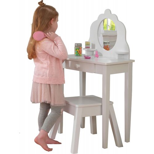 키드크래프트 KidKraft Medium Vanity & Stool - White