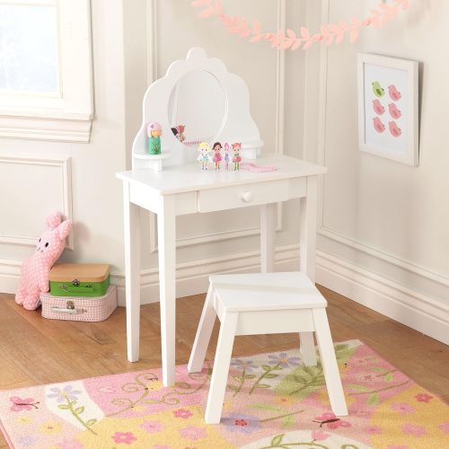 키드크래프트 KidKraft Medium Vanity & Stool - White