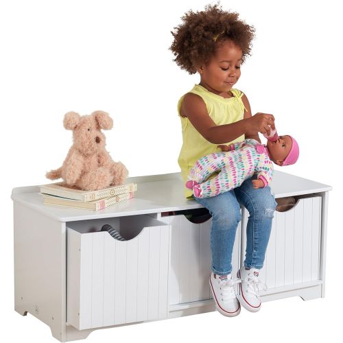 키드크래프트 KidKraft Nantucket Storage Bench - White