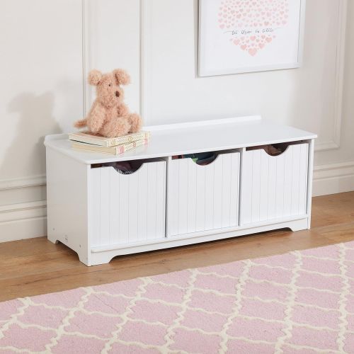 키드크래프트 KidKraft Nantucket Storage Bench - White