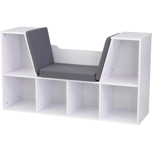 키드크래프트 KidKraft 14231 Bookcase with Reading Nook Toy, 46.46 x 15.16 x 5.04, Espresso