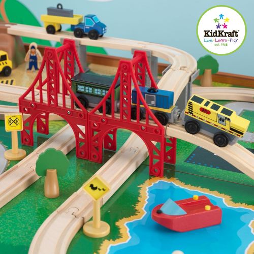 키드크래프트 KidKraft Ride Around Train Set and Table