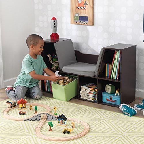 키드크래프트 KidKraft Bookcase with Reading Nook Toy, Natural