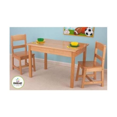 키드크래프트 KidKraft Rectangle Table And 2 Chair Set - Natural