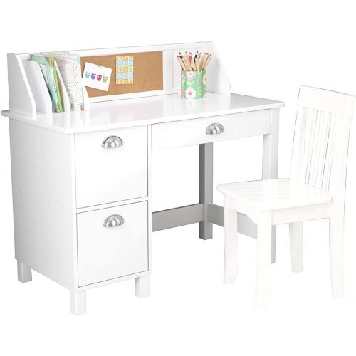 키드크래프트 KidKraft Kids Study Desk with Chair-White