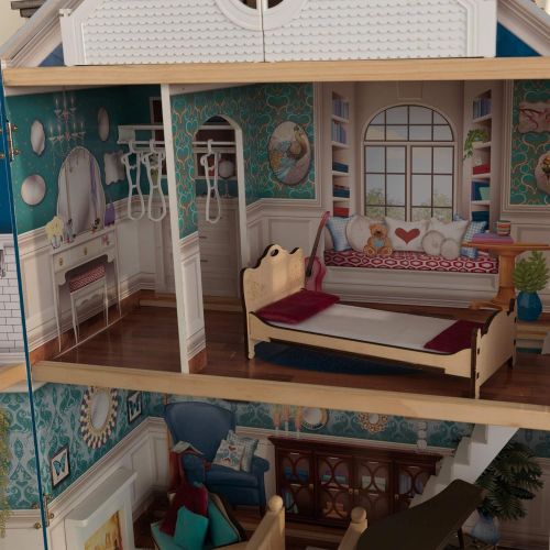 키드크래프트 KidKraft 65947 Grand Anniversary Wooden Dollhouse with Furniture, Multi