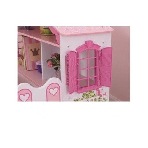 키드크래프트 Kidkraft Girls Kids Toddler Pink Dollhouse Bed with Storage Shelves