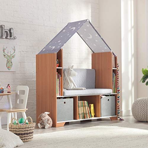 키드크래프트 KidKraft Little Dreamers Reading Nook, Gray