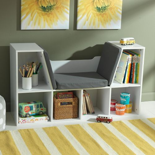 키드크래프트 KidKraft Bookcase with Reading Nook Toy, White