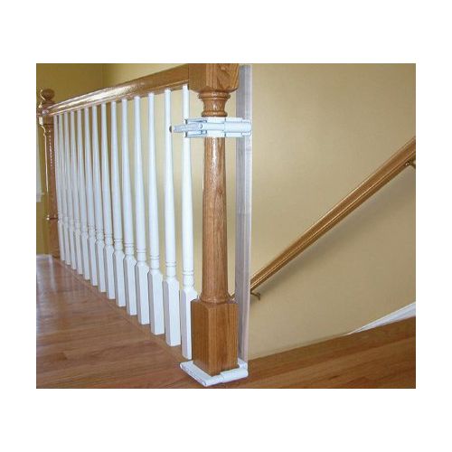 키드코 KidCo Safeway Gate, Top of Stairs Gate, White with Stairway Installation Kit