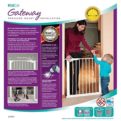 키드코 KidCo Gateway Pressure-Mounted 37Gate, White