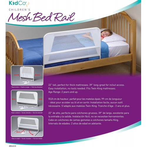 키드코 KidCo Childrens Mesh Bed Rail, White