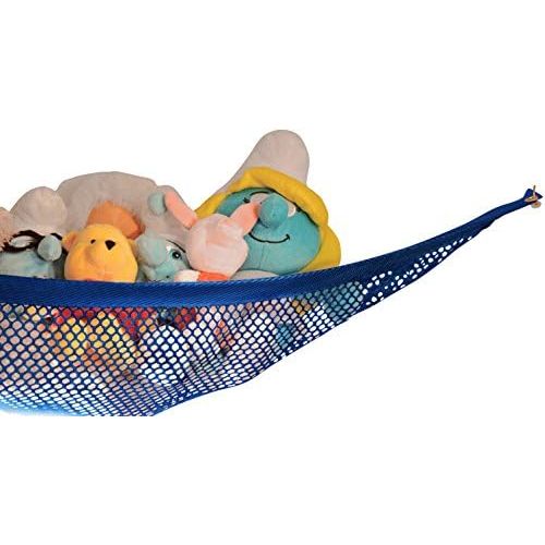  [아마존베스트]Stuffed Animal Hammock  Toy Hammock  Stuffed Animal Net to Hang on Bedroom Wall  Teddy Bear Hanging Net  Stuffie Storage by Kidde Time (Blue)