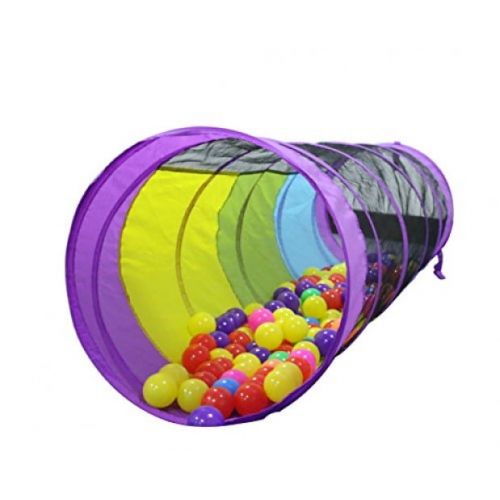 Kiddey Multicolored Play Tunnel for Kids (6’)  Crawl and Explore Tent, With See Through Mesh Sides, Promotes Healthy Fitness, Early Learning, and Muscle Development  BALLS NOT IN