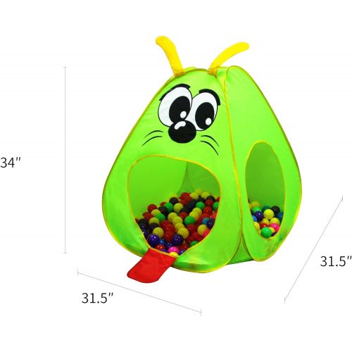  [아마존베스트]Kiddey Caterpillar Play Tunnel and Tent Combo (2-Piece Set)  Kids Crawling and Exploration Discovery Station for Early Learning and Muscle Development  Indoor/Outdoor Use