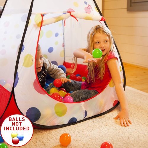  Kiddey Ball Pit Play Tent - Pops up No Assembly Required - Use as a Ball Pit or As an Indoor / Outdoor Play Tent, Comes with Convenient Carry Bag for Easy Travel and Storage, Great