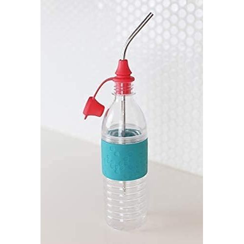  KiddiKap- No Spill Silicone Bottle Top Spout 3 Pack Bundle (Red, Blue, Green) BPA Free