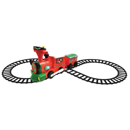  Kiddieland Disney Mickey & Minnie Mouse 2-in-1 Battery-Powered Christmas Train with Caboose