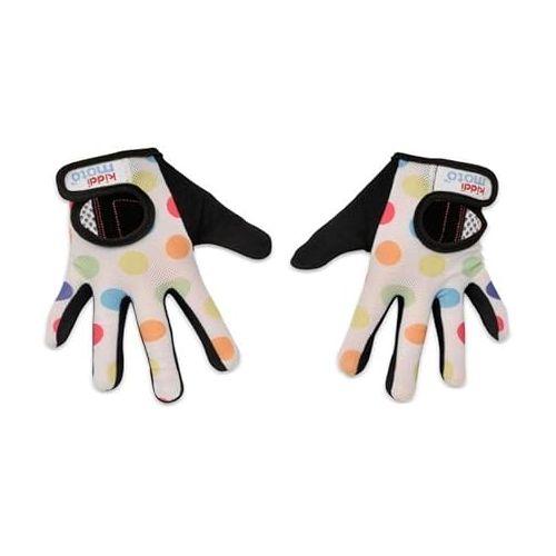  Kiddimoto Kids Cycling Gloves| Anti-Slip Kids Bike Gloves for Boys and Girls| Full Finger Kids Mountain Bike Gloves for BMX, MTB Riding, Gymnastics, Scooters, Skateboard, Rollerblade.