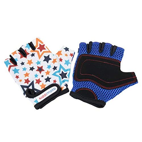  Kiddimoto - Cycling Gloves | Fingerless Gloves for Kids | Perfect for Bike, Scooter & Skateboard | Ideal for Boys and Girls | Available in Different Colourful Designs & Sizes