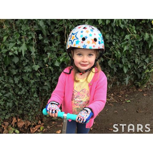  Kiddimoto - Cycling Gloves | Fingerless Gloves for Kids | Perfect for Bike, Scooter & Skateboard | Ideal for Boys and Girls | Available in Different Colourful Designs & Sizes