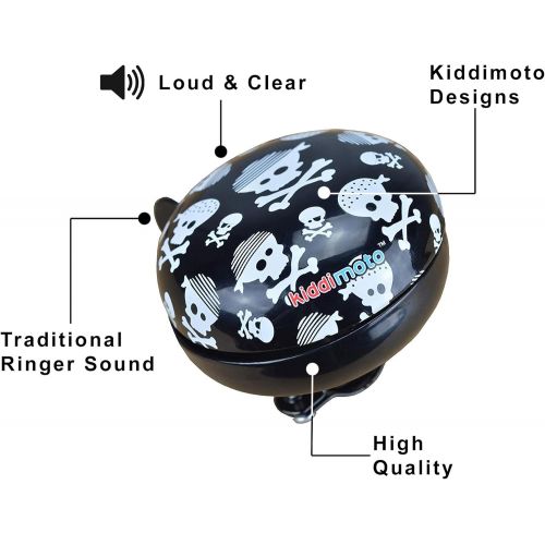  Kiddimoto - Steel Bicycle Bell for Kids/Adults Perfect Loud Bike Ring Bell for Childrens Balance Bikes, Bicycles, BMX, Mountain Bikes & Scooters Size - 2⅜ Diameter