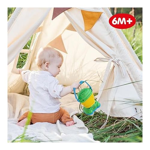  Kids Camping Lantern Night Light Star Projector w/ Soothing Sounds - Mini, Small & Toddler-Friendly Lantern Toy - Perfect Light-Up Toy for Babies 6 Months & Up