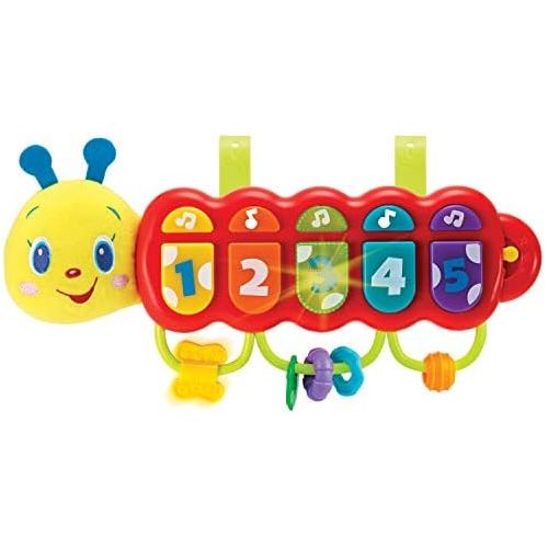  [아마존베스트]KiddoLab Lira The Caterpillar, Baby Music Light Up Toy Piano for 3 Months Age and Older Babies. Attachment for Crib, Stroller and Car Included. Learning Toys for Infants and Toddle