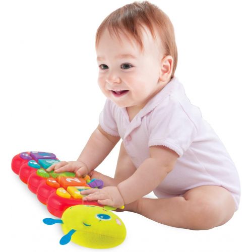  [아마존베스트]KiddoLab Lira The Caterpillar, Baby Music Light Up Toy Piano for 3 Months Age and Older Babies. Attachment for Crib, Stroller and Car Included. Learning Toys for Infants and Toddle