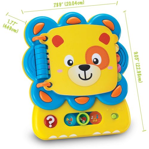  KiddoLab Learning Toys for Toddlers, Chapa The Lion, My First Tablet Interactive Touch and Learn Activity Sound Book. Alphabet and Word Learning Toy for Infants.Educational Toys fo
