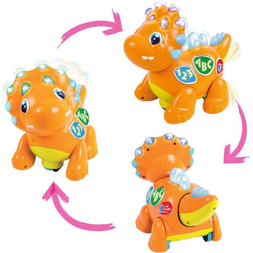  KiddoLab Izzy The Dinosaur: Dancing Interactive Extra Cute Music Toy. Light-Up Walking Robot Dinosaur / Animal Learning Dino Toy for Babies &Toddlers. Development Toys for Playtime Fun Seri