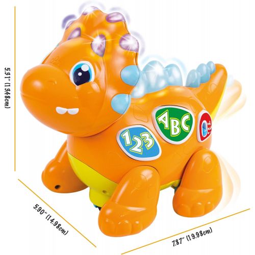  KiddoLab Izzy The Dinosaur: Dancing Interactive Extra Cute Music Toy. Light-Up Walking Robot Dinosaur / Animal Learning Dino Toy for Babies &Toddlers. Development Toys for Playtime Fun Seri