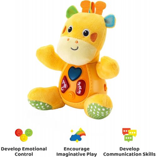  KiddoLab Charmie The Giraffe. Baby Learning Stuffed Giraffe Toy with Plush Snuggle Body. Featuring Simple and Fun Phrases, Sounds, and Melodies for Ages 3 Months+. Toddler Learning Toy with