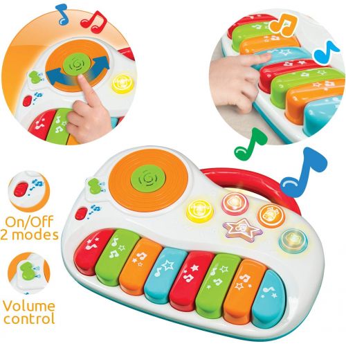  KiddoLab Toddler Piano, Baby Piano with DJ Mixer. Baby Musical Instruments for Educational Development. Electronic Play Piano. Kids Keyboard Piano 1 - 5 Years Age