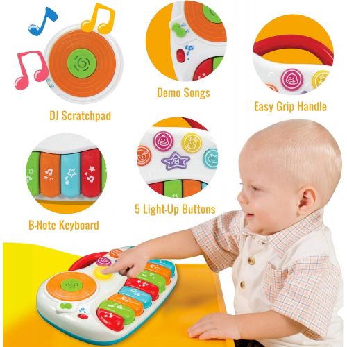  KiddoLab Toddler Piano, Baby Piano with DJ Mixer. Baby Musical Instruments for Educational Development. Electronic Play Piano. Kids Keyboard Piano 1 - 5 Years Age