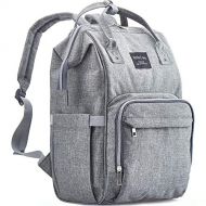 [아마존베스트]KiddyCare Diaper Bag Backpack, Multi-Function Waterproof Maternity Nappy Bags for Travel with Baby, Large Capacity, Durable and Stylish, Gray