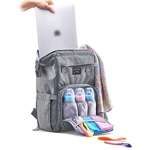  [아마존베스트]KiddyCare Diaper Bag Backpack, Multi-Function Waterproof Maternity Nappy Bags for Travel with Baby, Large Capacity, Durable and Stylish, Gray