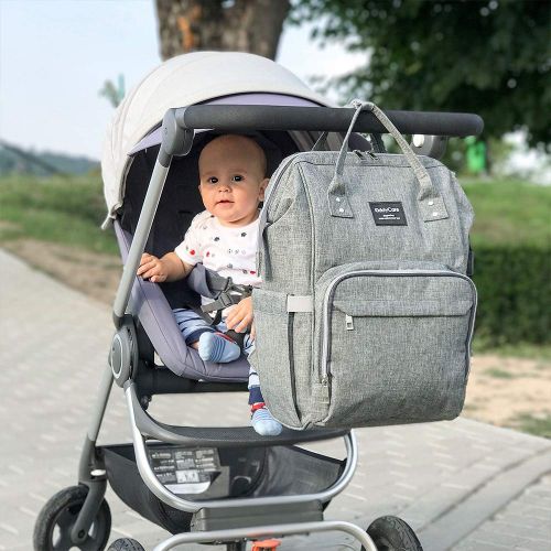  [아마존베스트]KiddyCare Diaper Bag Backpack, Multi-Function Waterproof Maternity Nappy Bags for Travel with Baby, Large Capacity, Durable and Stylish, Gray