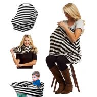Kiddypie Nursing Breastfeeding Cover Scarf - BEST Use for Baby Car Seat Canopy, Stroller, Shopping Cart, Carseat Covers for Boys and Girls, Sun Shade - Multi-Use Infinity Stretchy Shawl