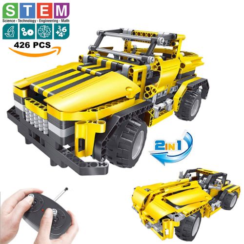  Kididdo Remote Control JeepCar for Girls & Boys, Engineering Educational STEM Toy, RC Car Building Blocks Set, Creative Construction Learning Kit for Kids Age 7-15 Year-Old, Top Birthday