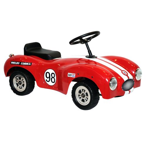  Kidmotorz Shelby Cobra Licensed Vintage Stamped Steel Foot To Floor Ride On Car, Red by Kid Motorz