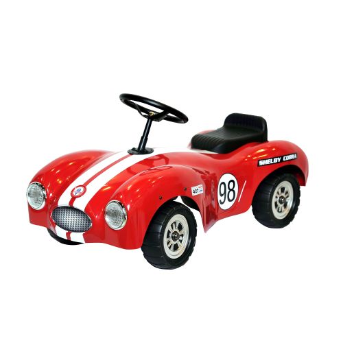  Kidmotorz Shelby Cobra Licensed Vintage Stamped Steel Foot To Floor Ride On Car, Red by Kid Motorz