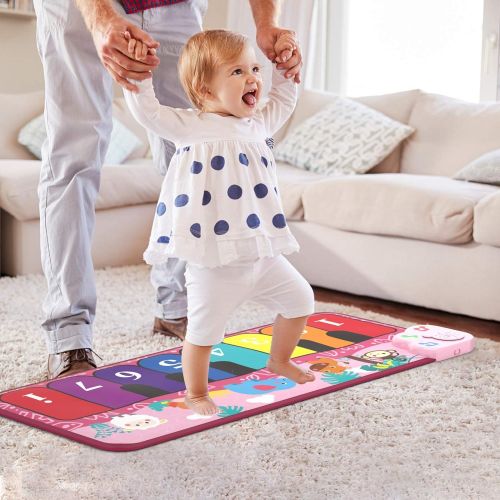  [아마존베스트]Kidoer Piano Mat Kids Toys, Musical Piano Keyboard Dance Mat Early Educational Toys for Baby Girls Boys Toddlers