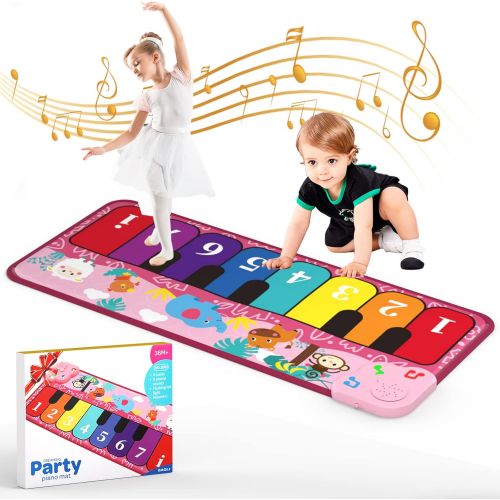  [아마존베스트]Kidoer Piano Mat Kids Toys, Musical Piano Keyboard Dance Mat Early Educational Toys for Baby Girls Boys Toddlers