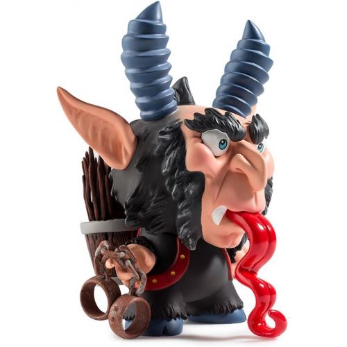 키드로봇 Kidrobot Krampus [Black]: ~5 Scott Tolleson x Dunny Figure + 1 Official Labbit Mini-Figure Bundle