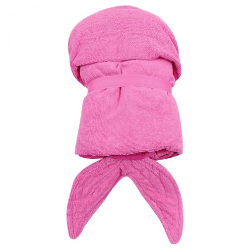  Kids- Large Pink Mermaid Hooded Bath Towel for Girls with Fun Fish Tails and Star- 30 x 50 (Mermaid)