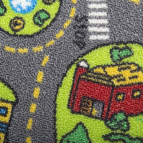  [아마존 핫딜] [아마존핫딜]Angels Kids Carpet Playmat Rug City Life Great for Playing with Cars and Toys - Play, Learn and Have Fun Safely - Kids Baby, Children Educational Road Traffic Play Mat, for Bedroom Play R