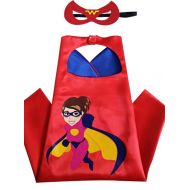 Kids Capes JDProvisions Captain America Blue and Mask Set (Captain America) (Blue)