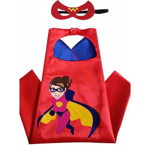  Kids Capes JDProvisions Captain America Blue and Mask Set (Captain America) (Blue)